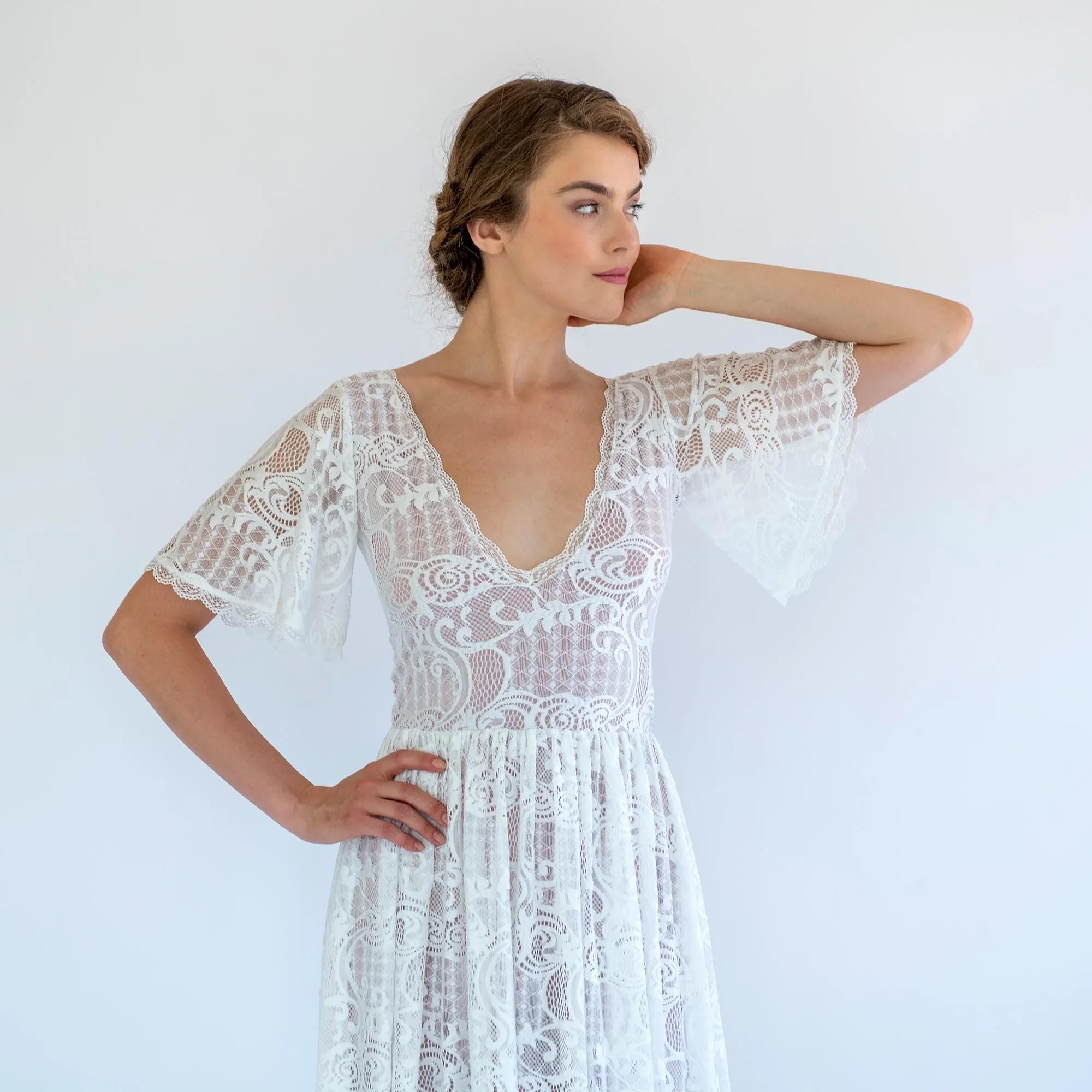 Ivory Blushed  Dress #1475
