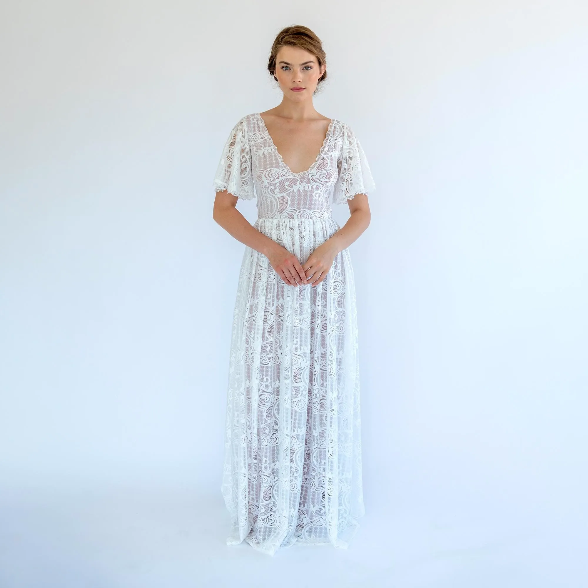 Ivory Blushed  Dress #1475