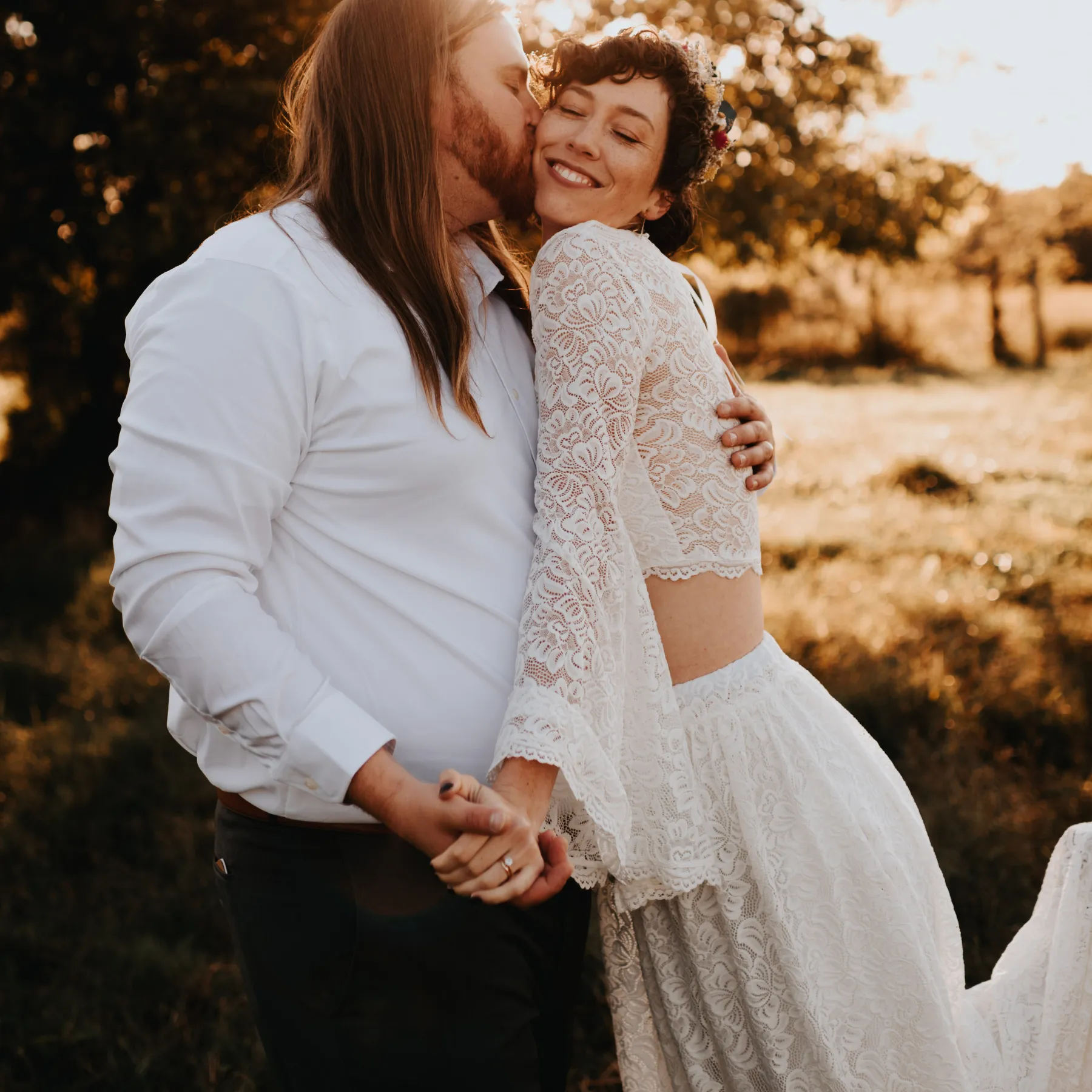 Ivory long bell sleeves top Lace Bridal top with long sleeves #2062
