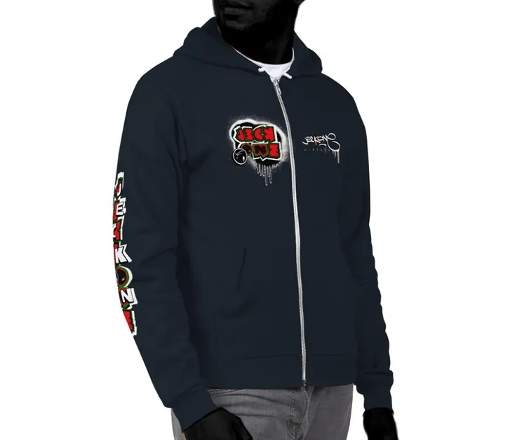 JECKONE FLAV$ vintage (goochiDrip) -ZipUpHoodie