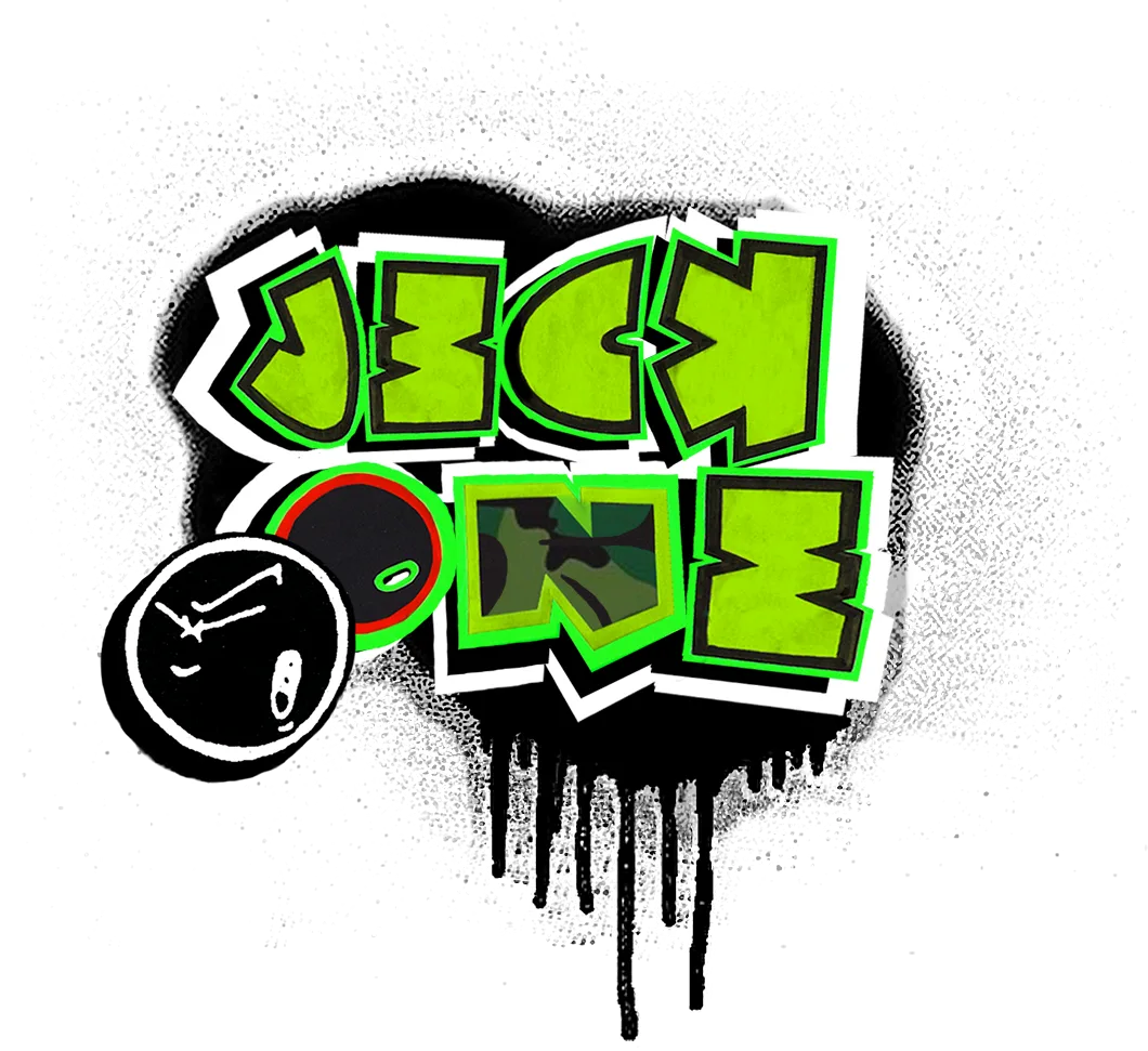 JECKONE FLAV$ vintage (greenNeonCamoDrip) -ZipUpHoodie