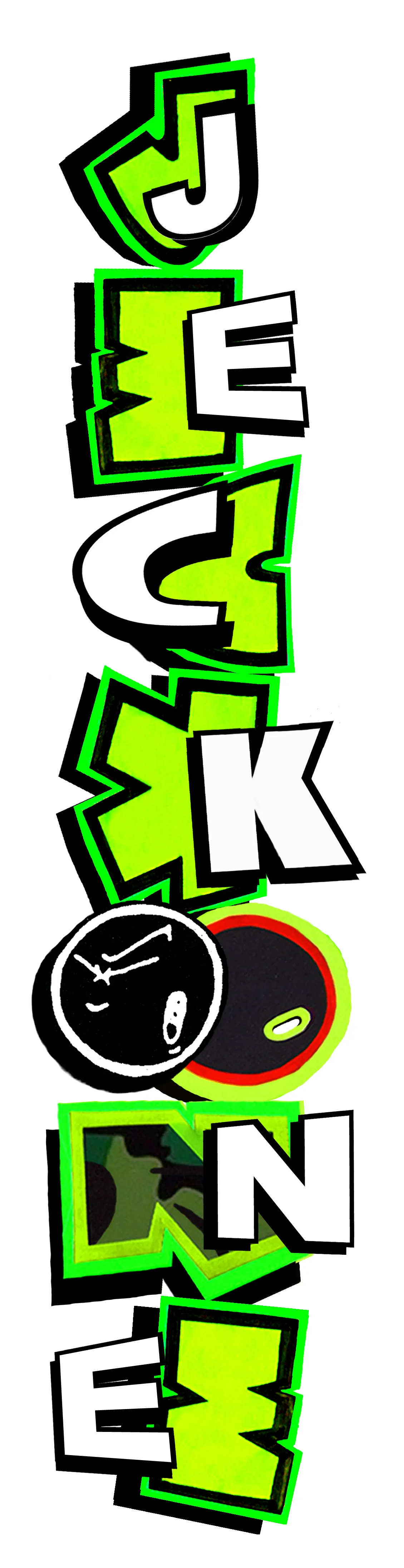 JECKONE FLAV$ vintage (greenNeonCamoDrip) -ZipUpHoodie
