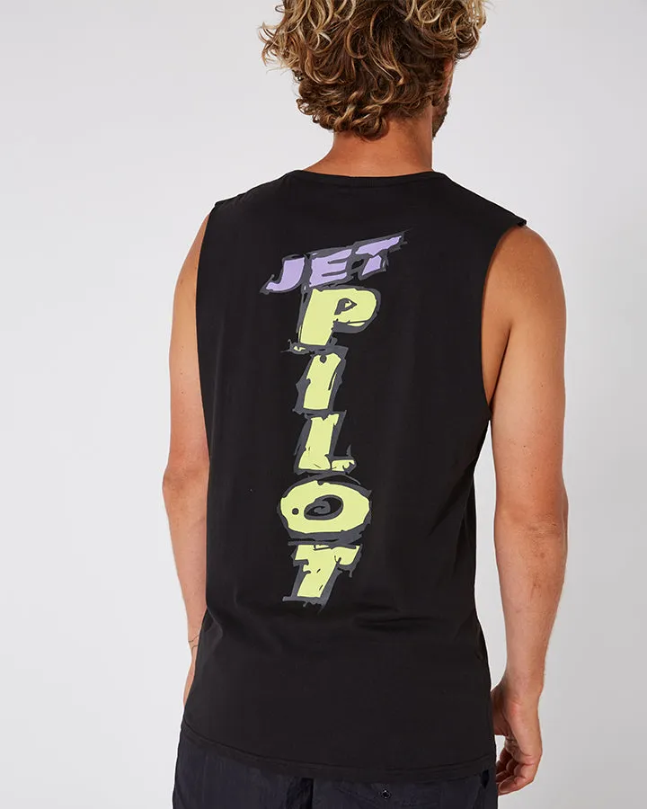 Jetpilot Raver Mens Muscle Tee - Black
