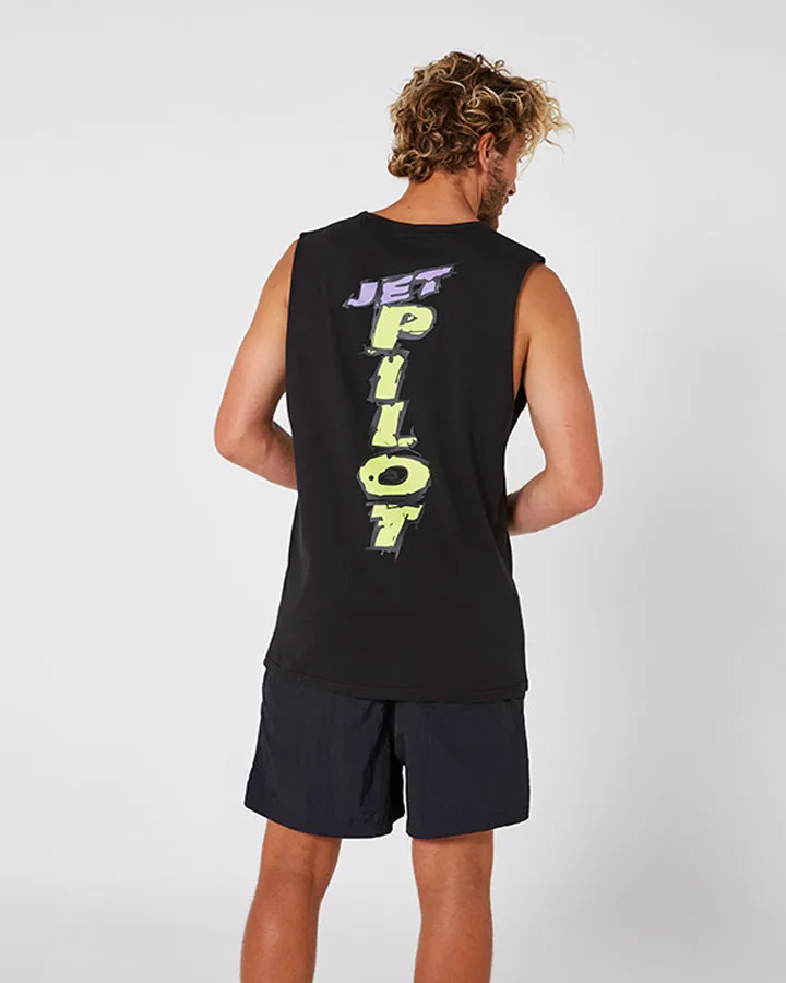 Jetpilot Raver Mens Muscle Tee - Black