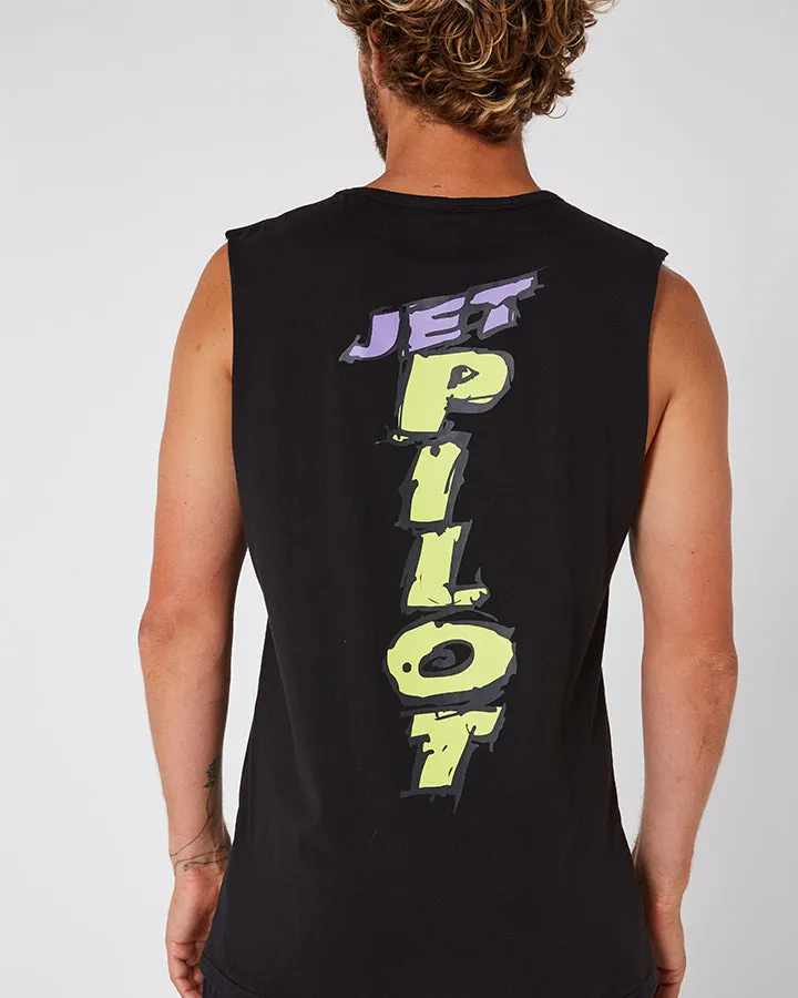 Jetpilot Raver Mens Muscle Tee - Black