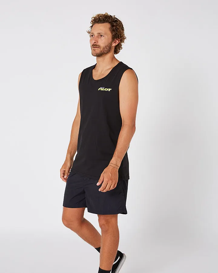 Jetpilot Raver Mens Muscle Tee - Black