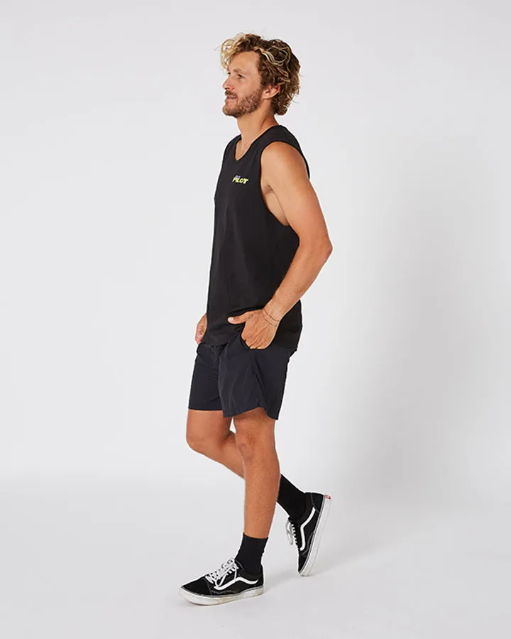 Jetpilot Raver Mens Muscle Tee - Black