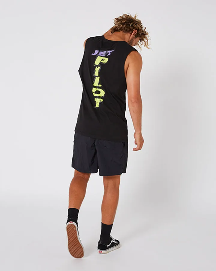 Jetpilot Raver Mens Muscle Tee - Black