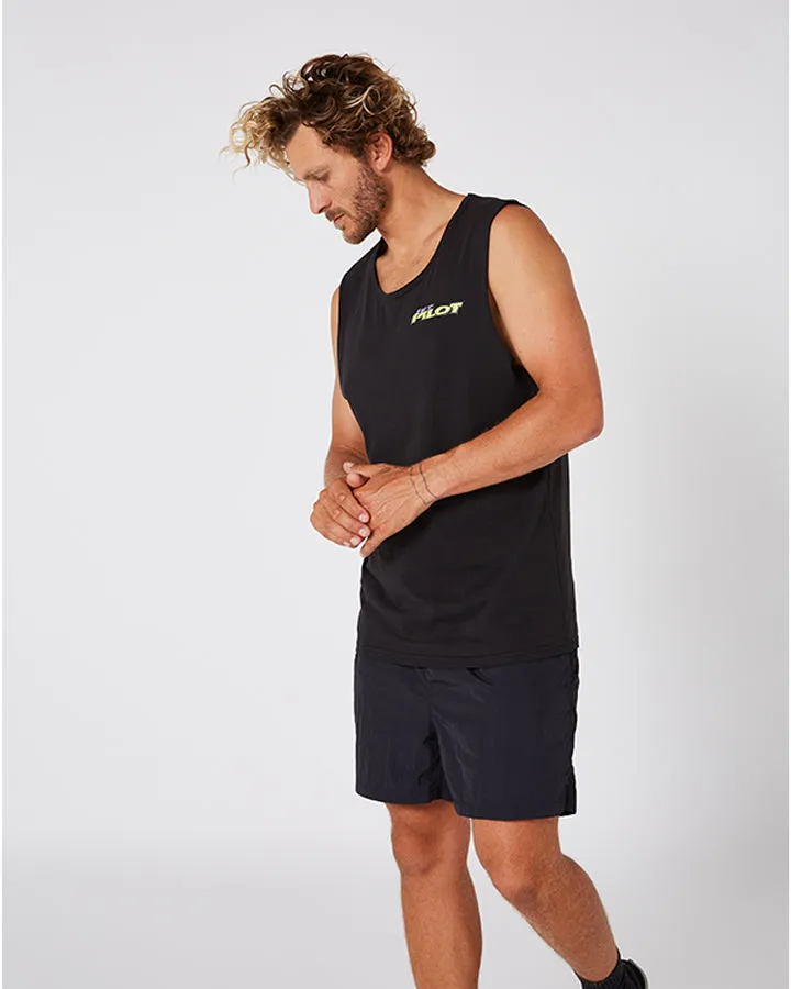 Jetpilot Raver Mens Muscle Tee - Black