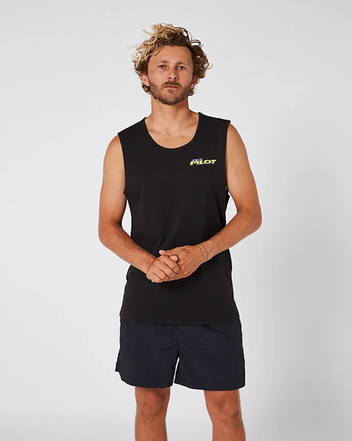 Jetpilot Raver Mens Muscle Tee - Black