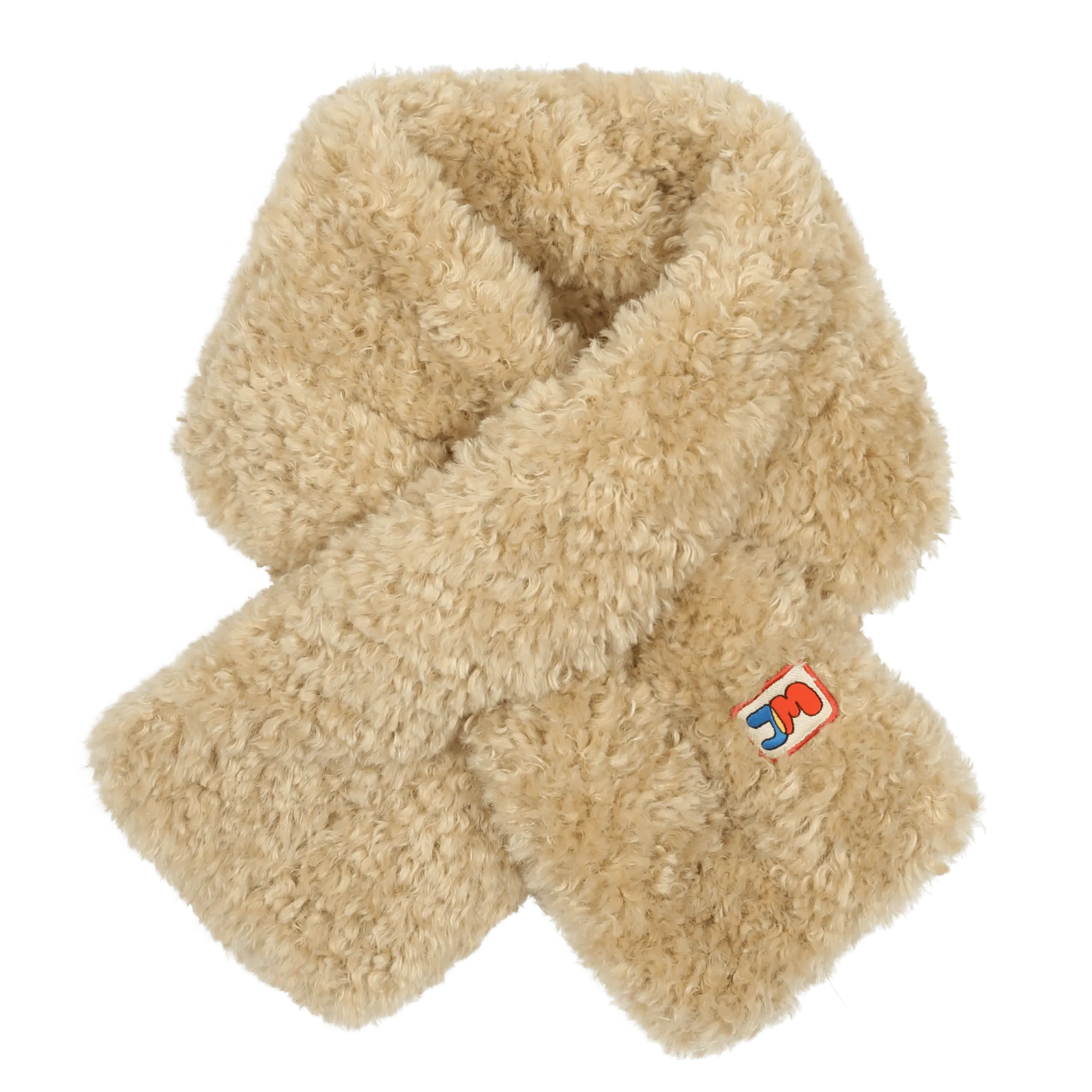 JM Patch Beige Scarf by Jelly Mallow