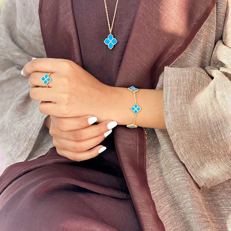 Joory / Bracelet Teal Gold