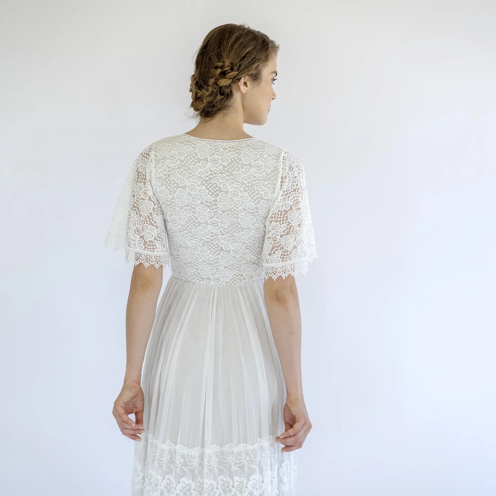 Lace and Chiffon Mesh Dress #1480