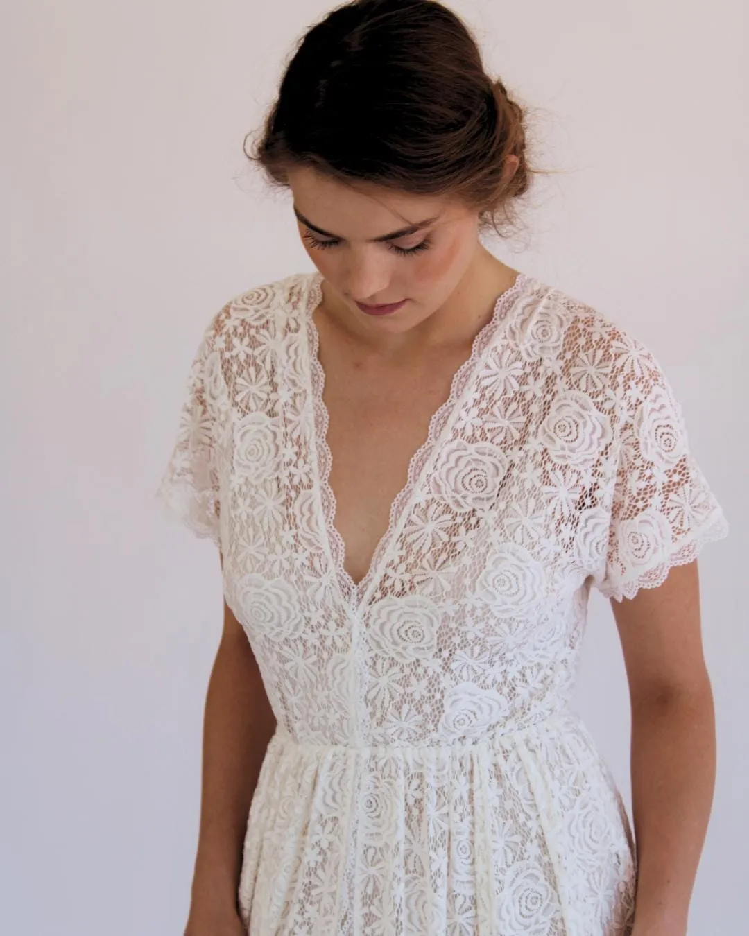 Lace Boho Wedding Dress #1501