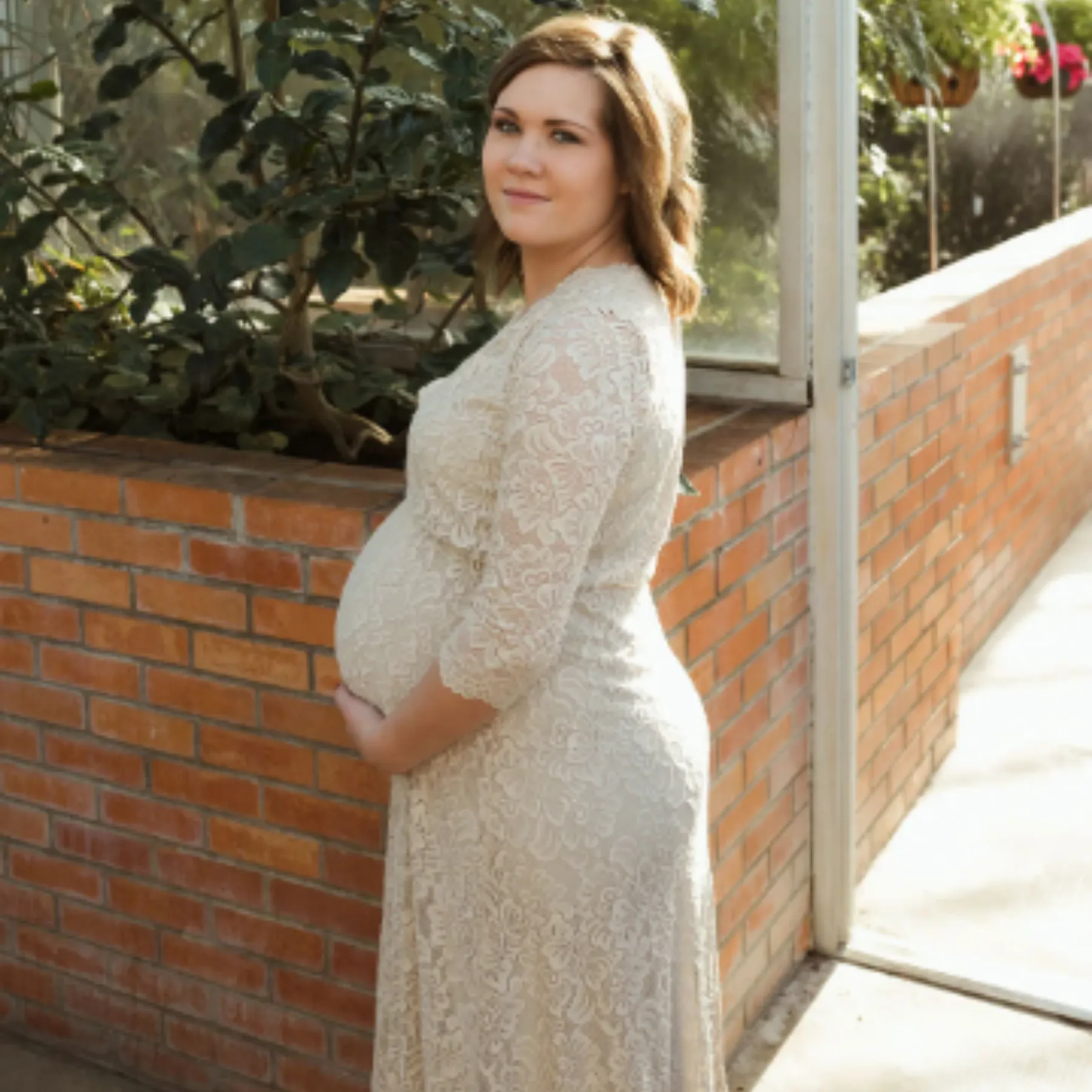 Lace maternity dress #1219