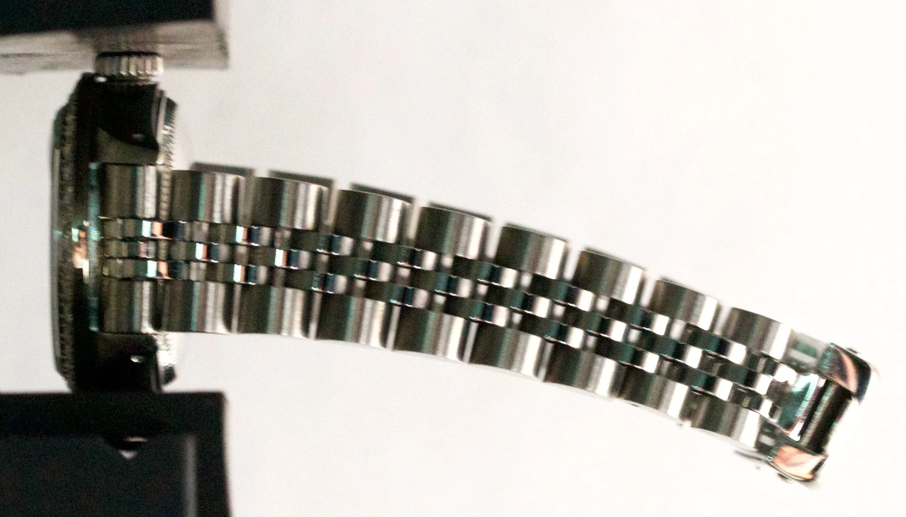 Ladies Rolex DateJust 26mm RHODIUM DIAMOND Stainless Steel JUBILEE Watch 6916