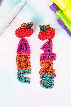 Learning ABCs and 123s Seed Bead Earrings