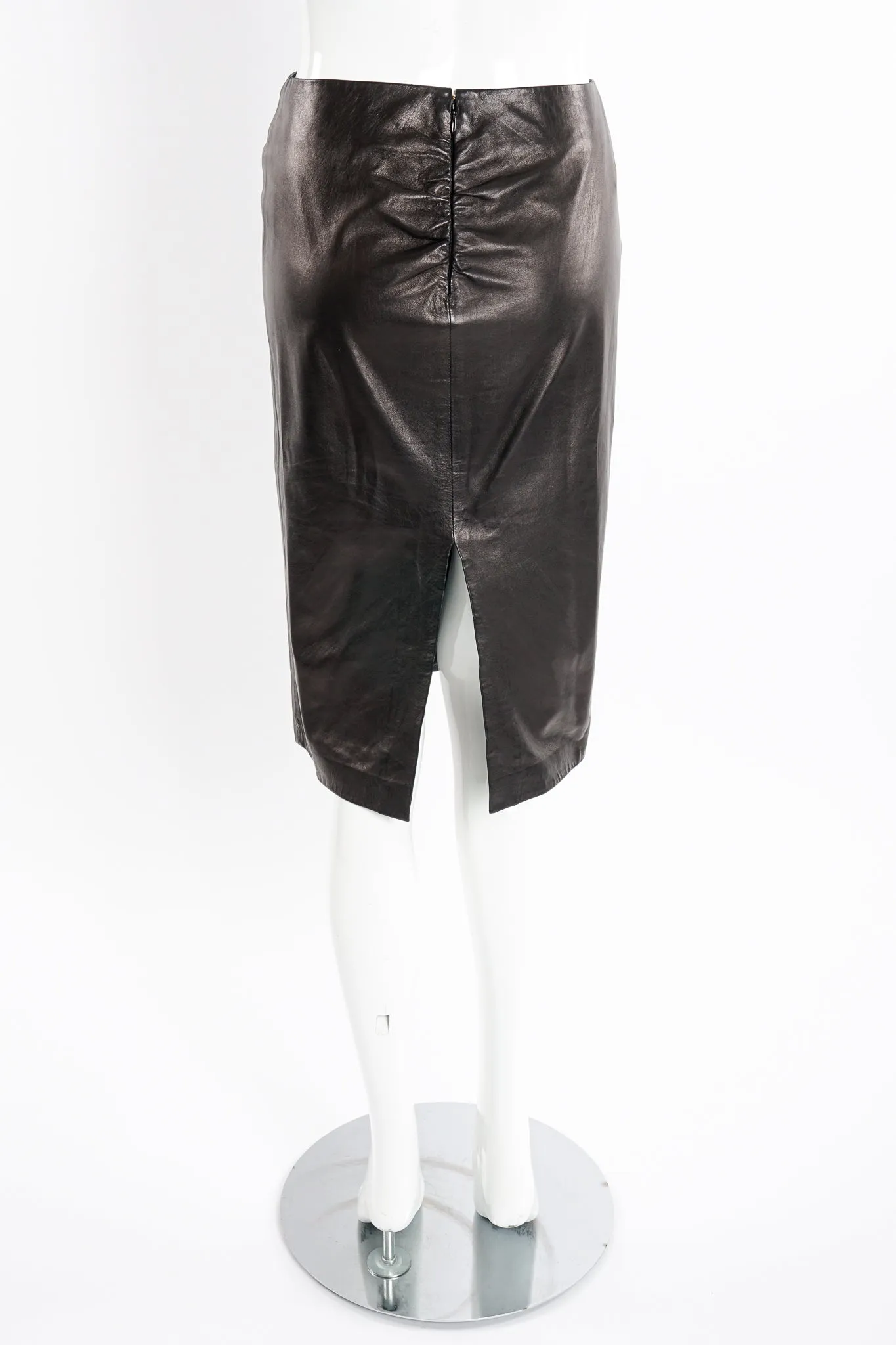 Leather Twist Skirt