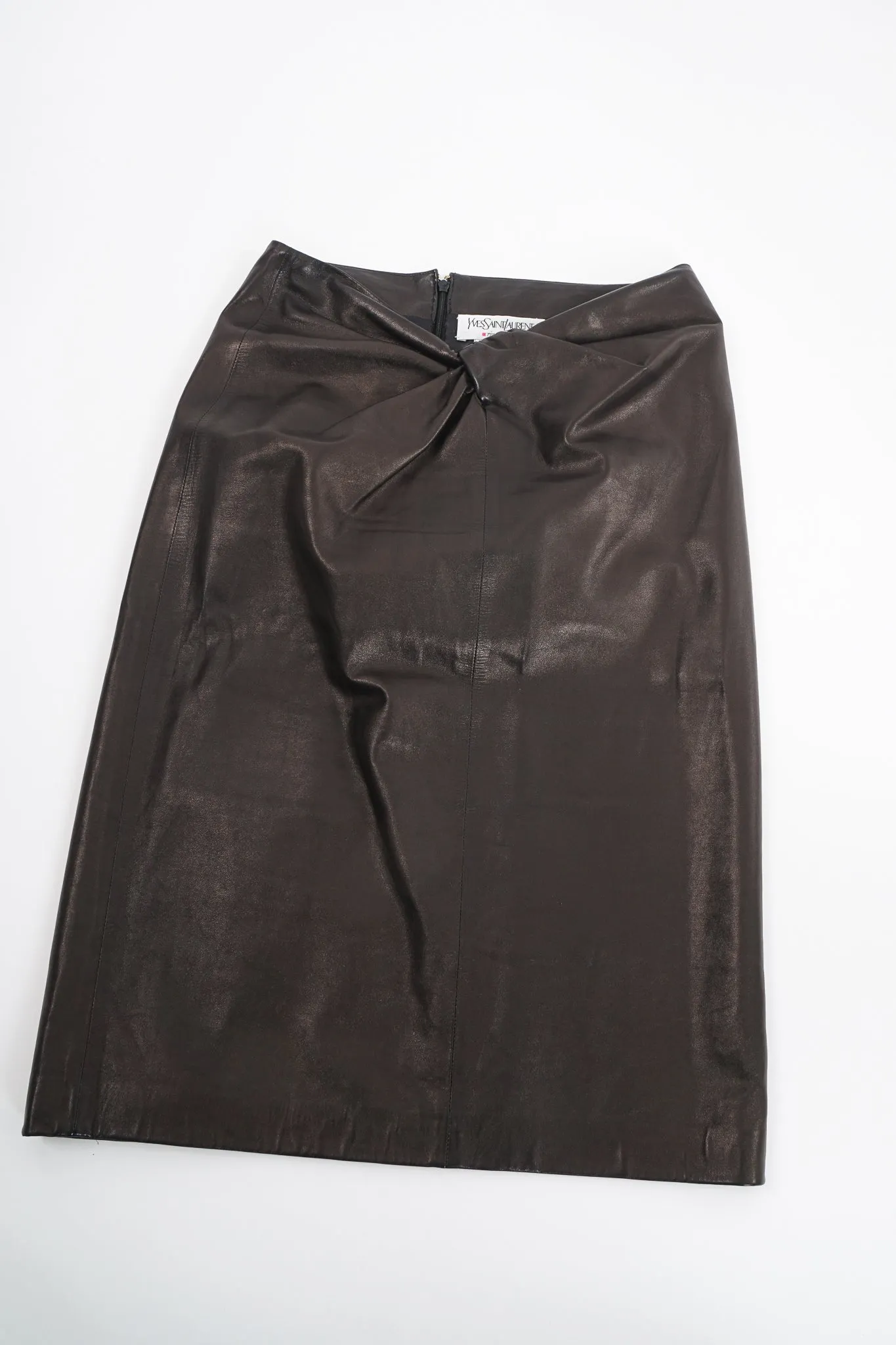 Leather Twist Skirt