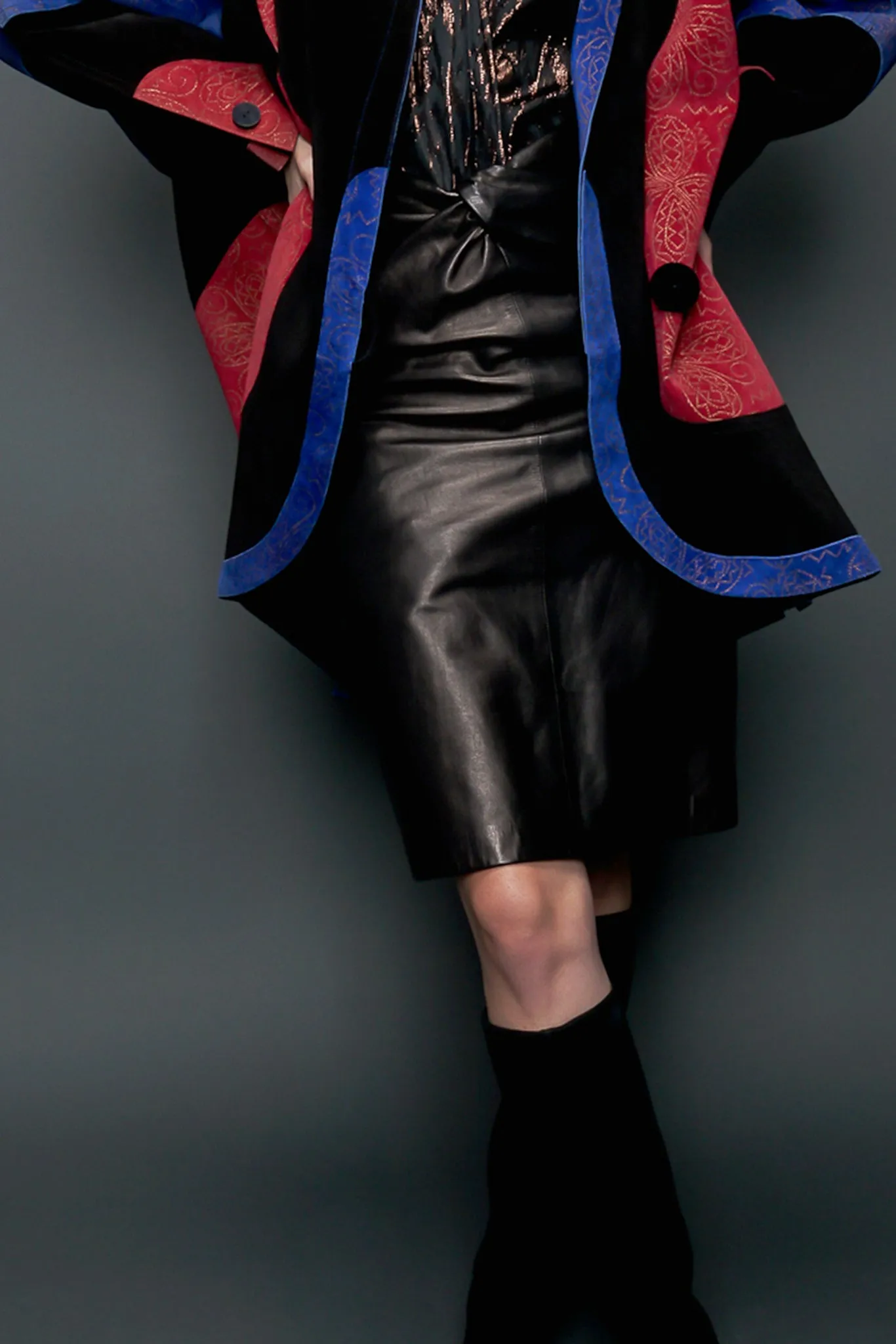 Leather Twist Skirt