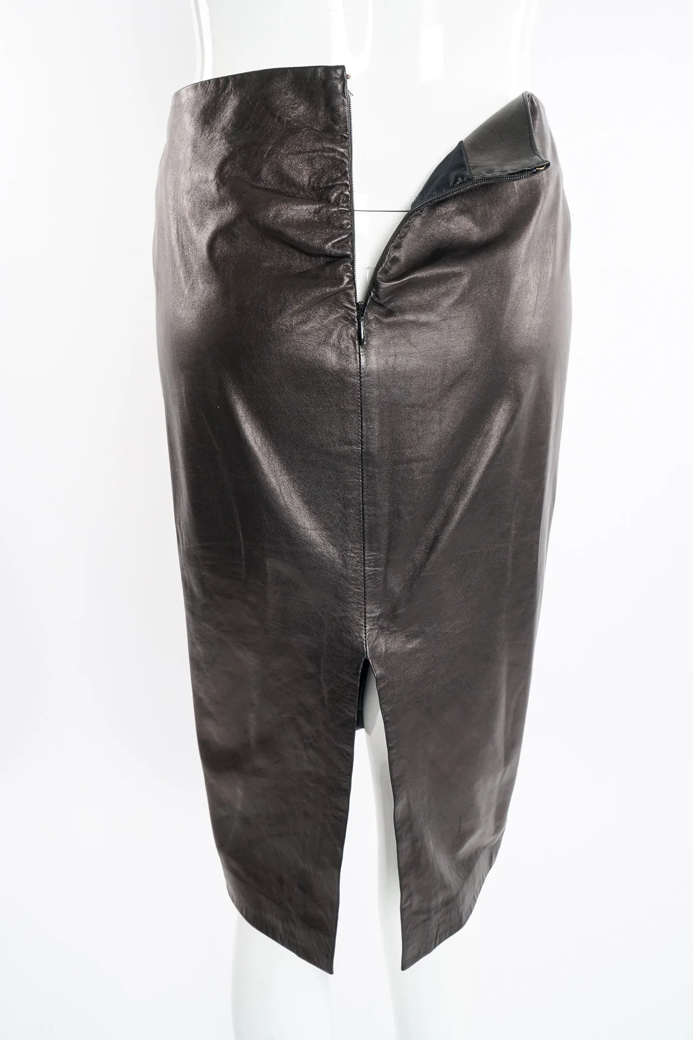 Leather Twist Skirt