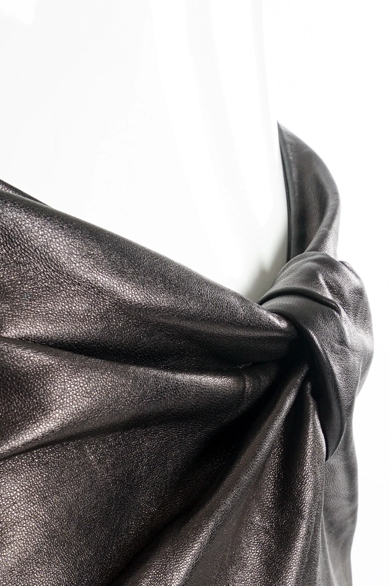 Leather Twist Skirt