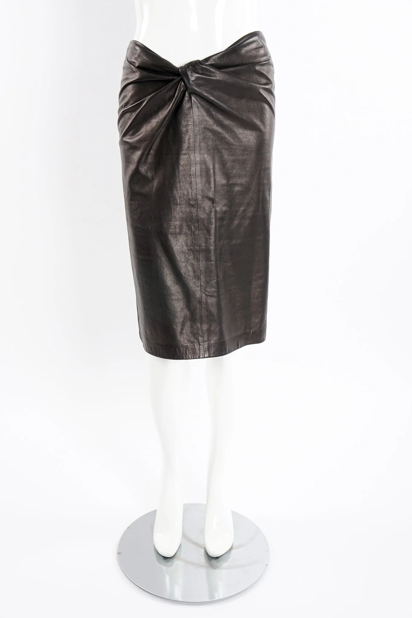 Leather Twist Skirt