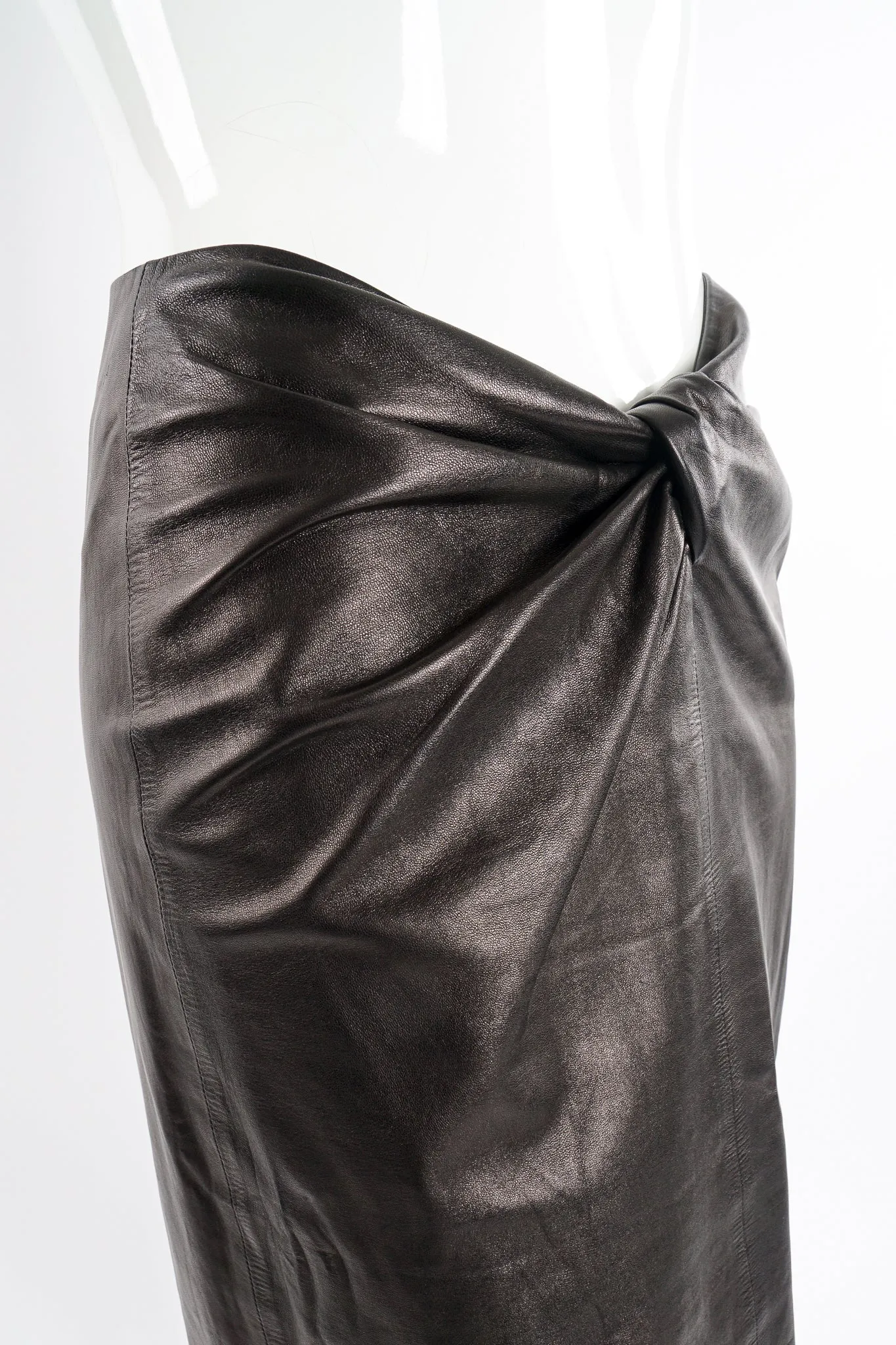 Leather Twist Skirt