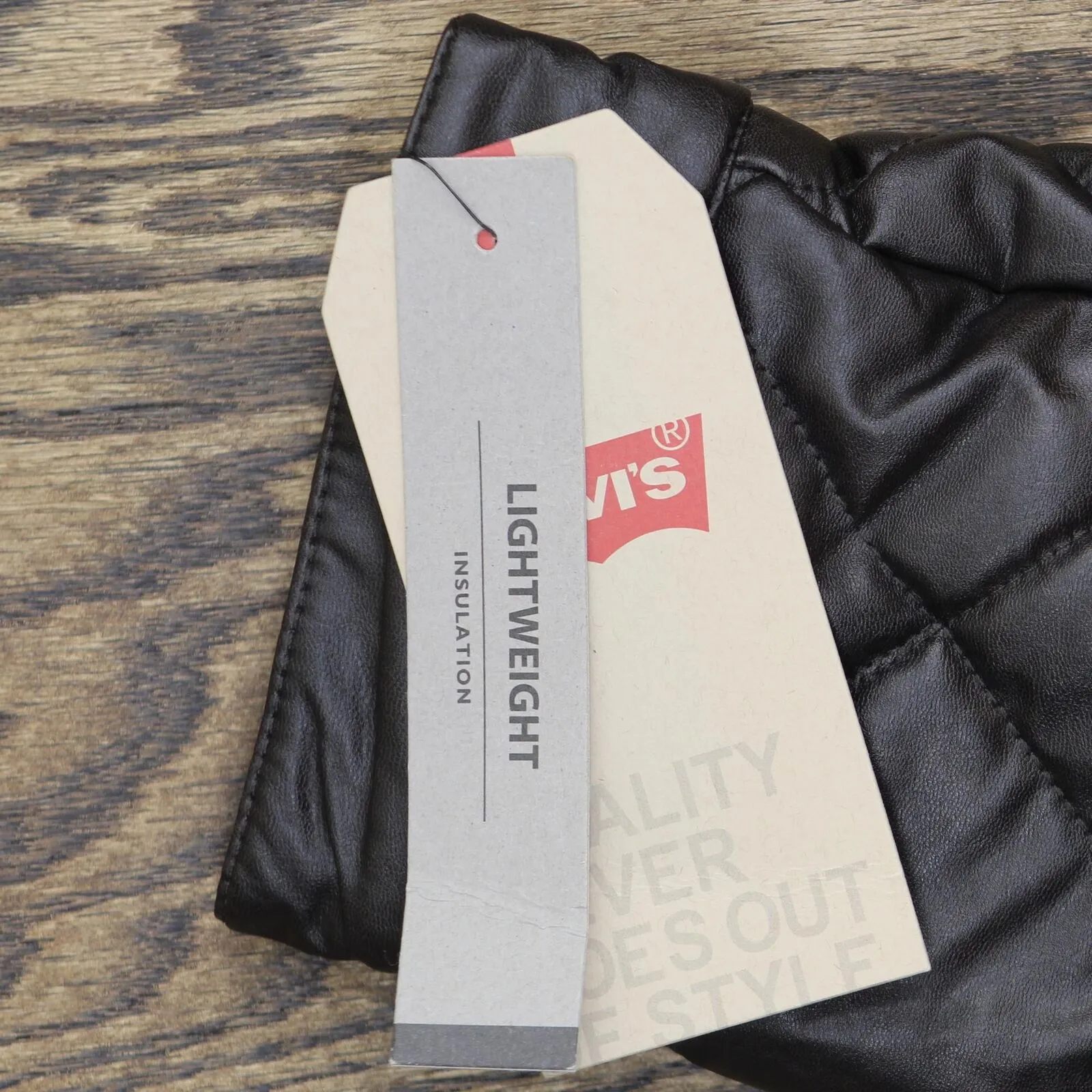 Levi's Men's Faux Leather Quilted Trucker Jacket