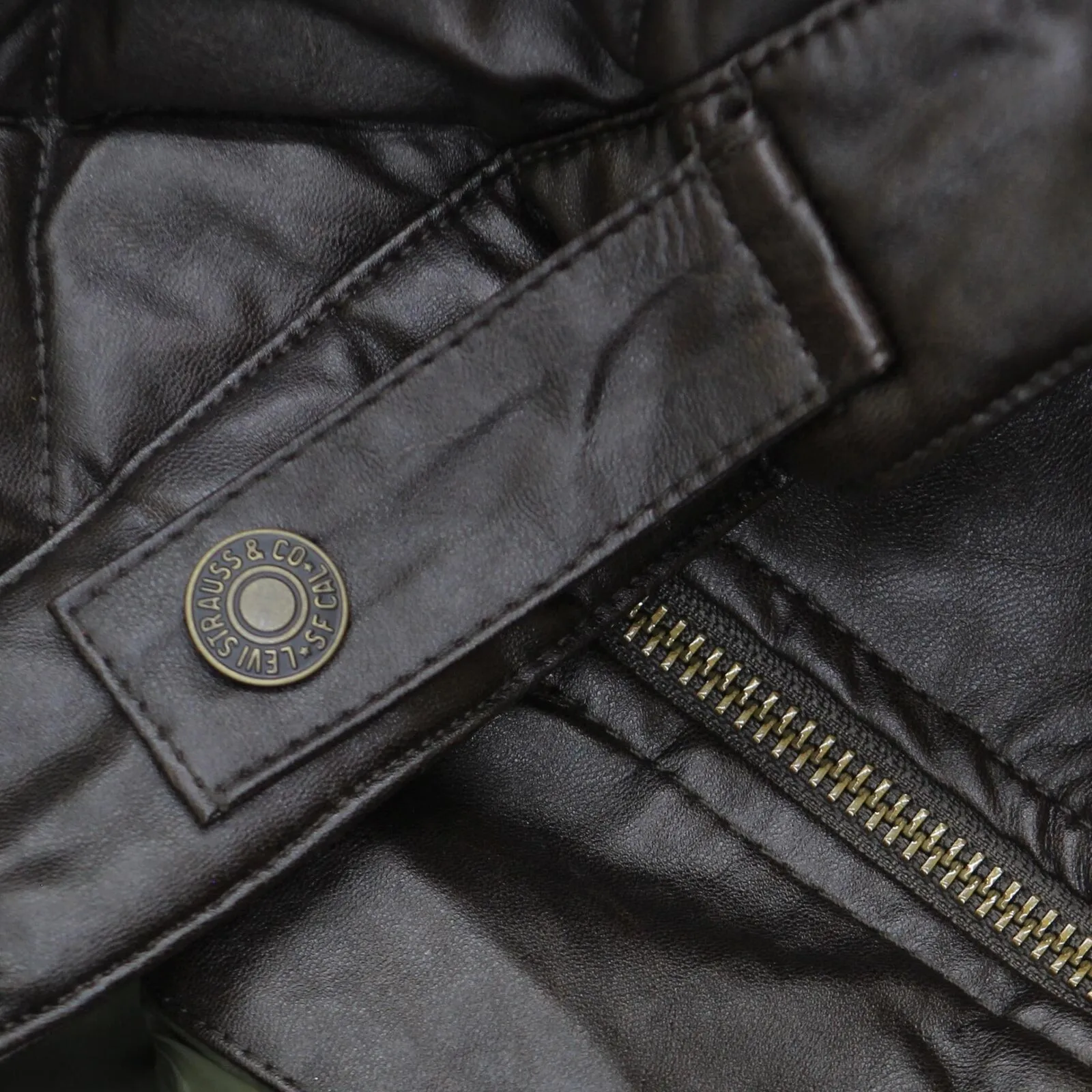 Levi's Men's Faux Leather Quilted Trucker Jacket