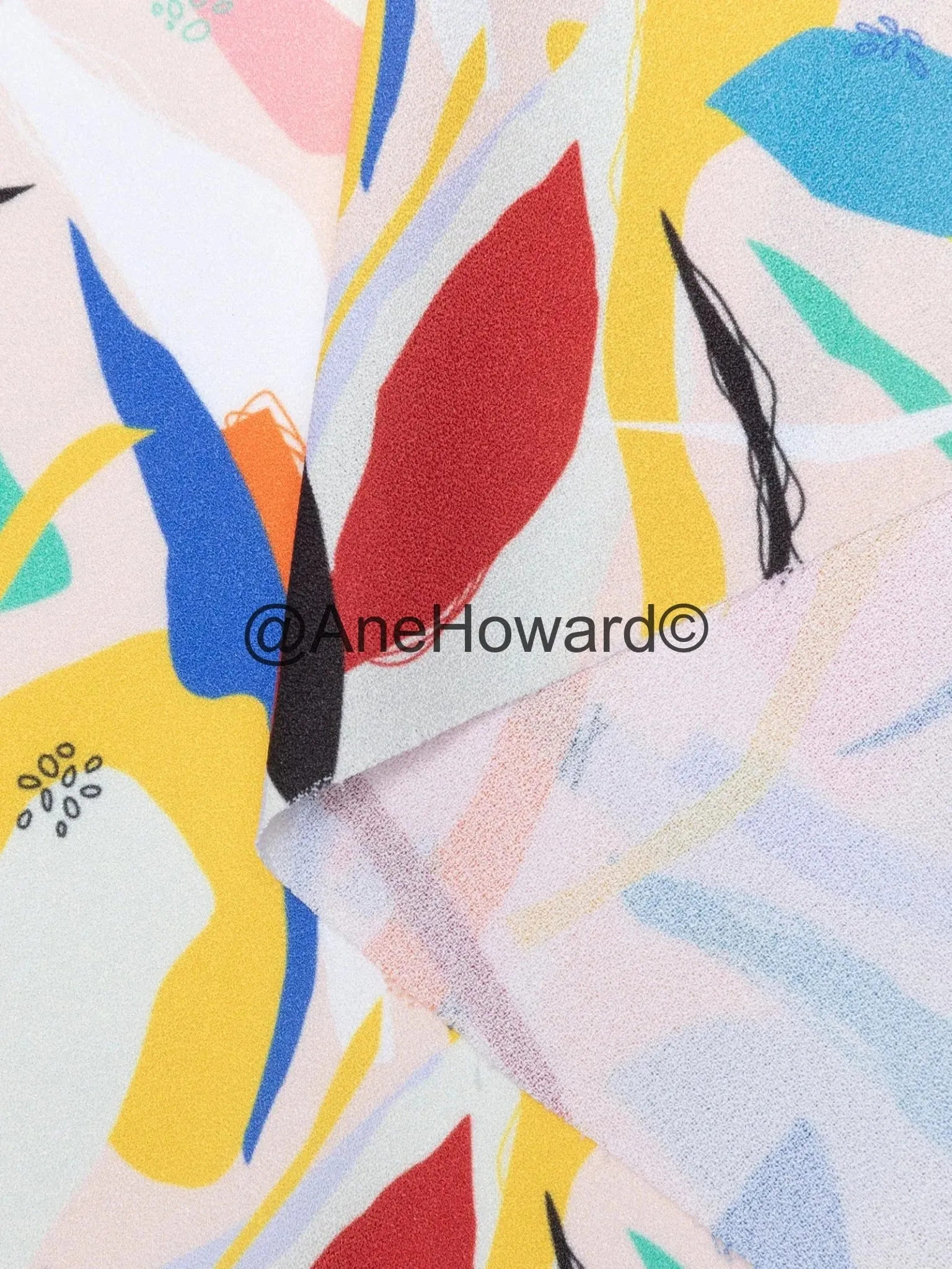 Long Flounce Skirt Abstract Sailing