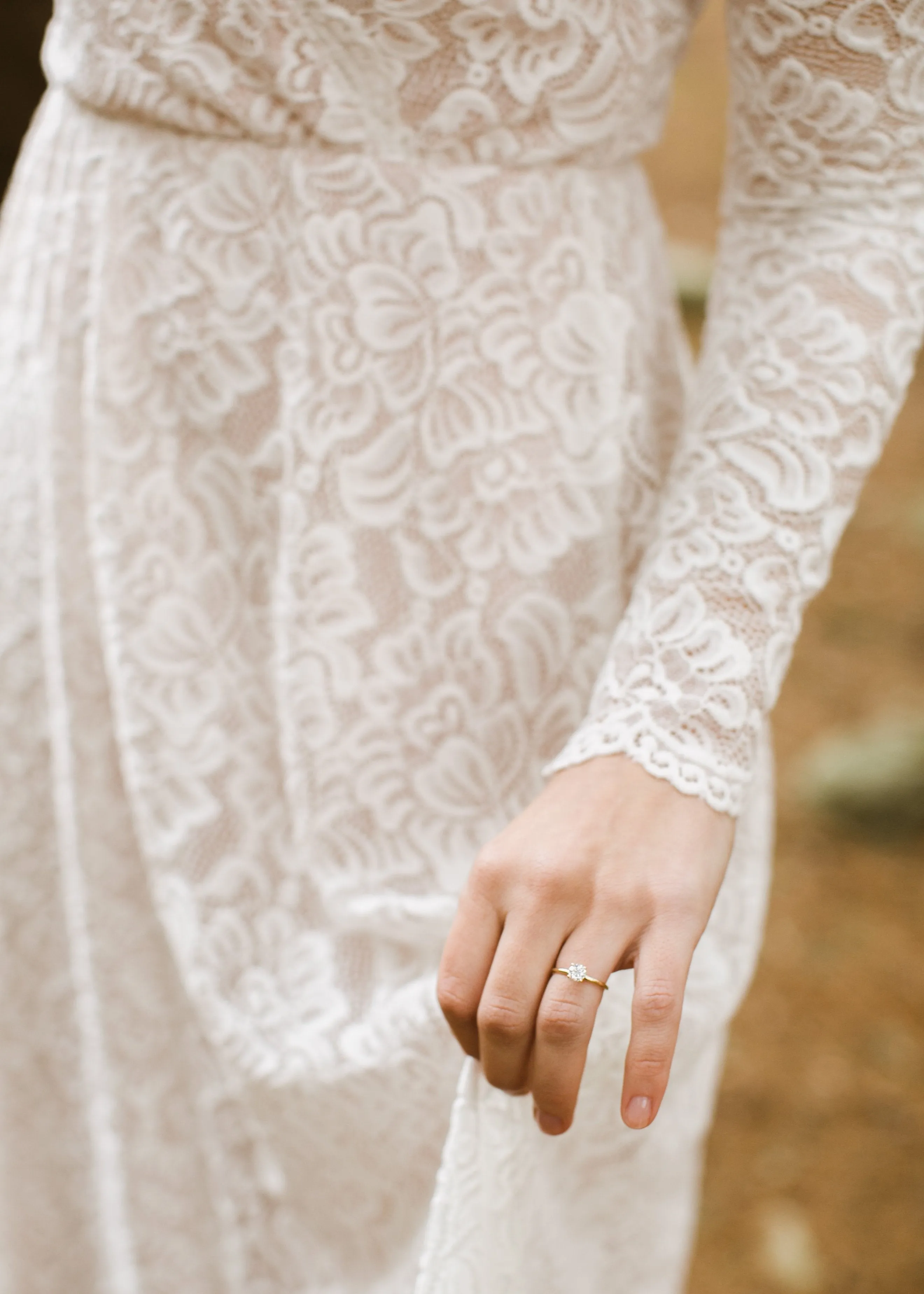 Long Sleeves lace wedding dress  #1258