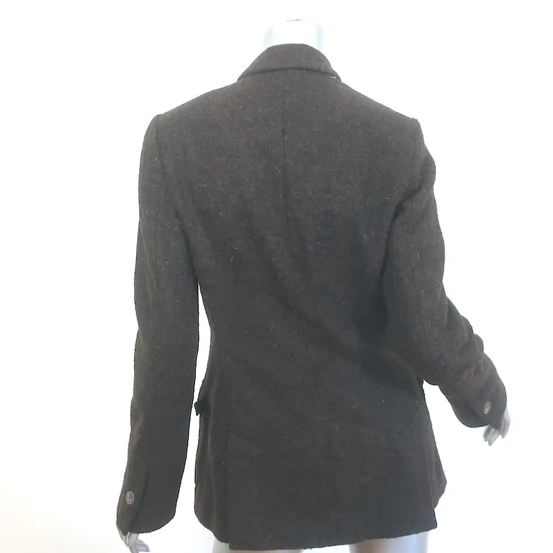 Loro Piana Button-Up Jacket Dark Brown Felt Size 42