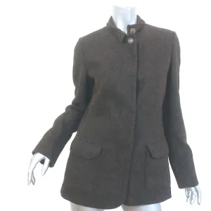 Loro Piana Button-Up Jacket Dark Brown Felt Size 42