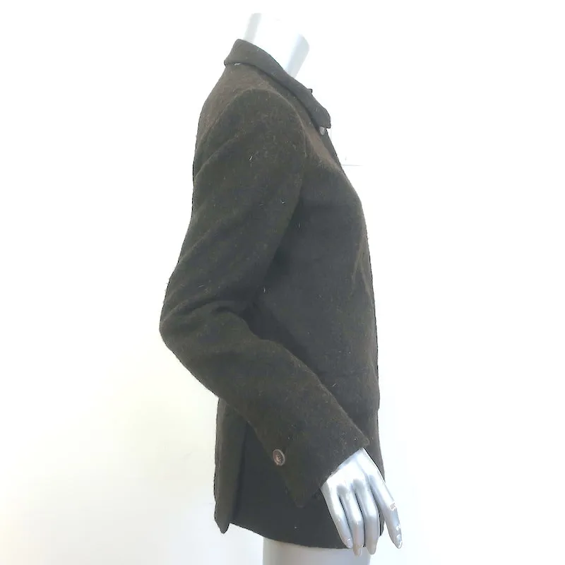 Loro Piana Button-Up Jacket Dark Brown Felt Size 42