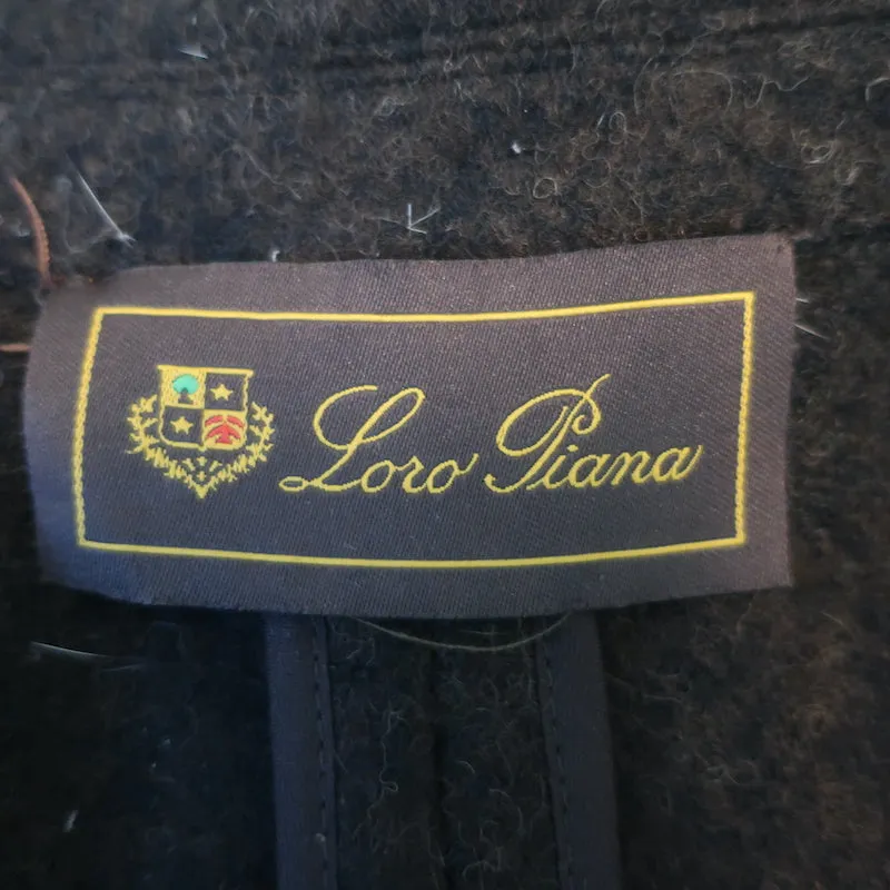 Loro Piana Button-Up Jacket Dark Brown Felt Size 42