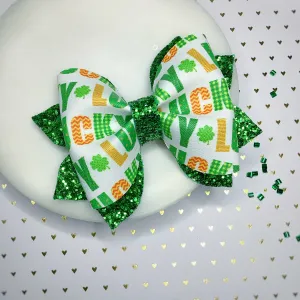 Lucky Lady Faux Leather Bow
