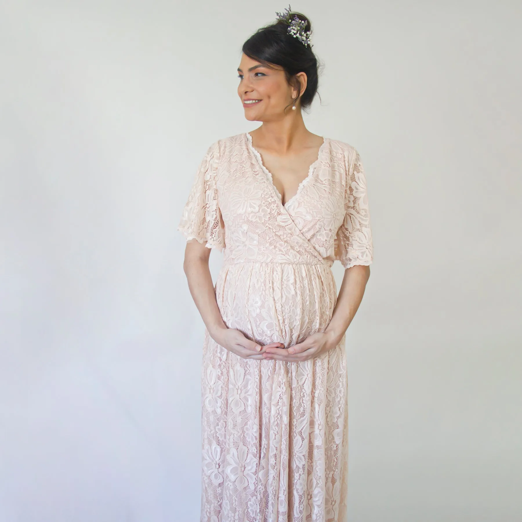 Maternity Blush dress #7024