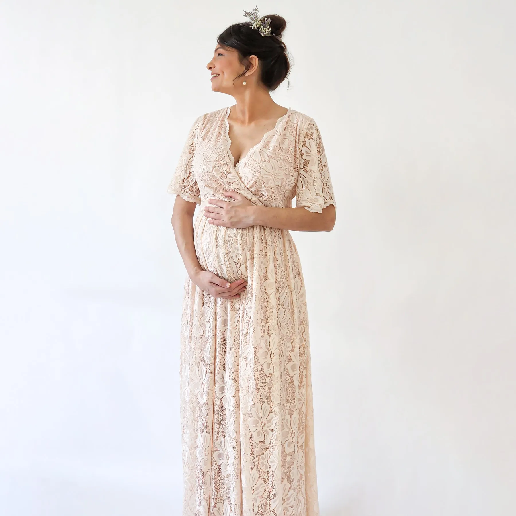 Maternity Blush dress #7024