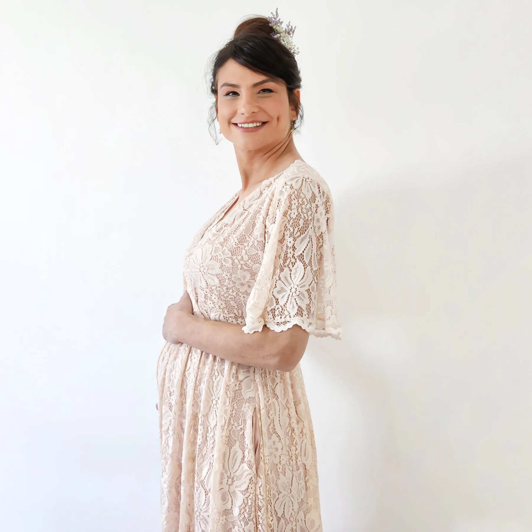 Maternity Blush dress #7024