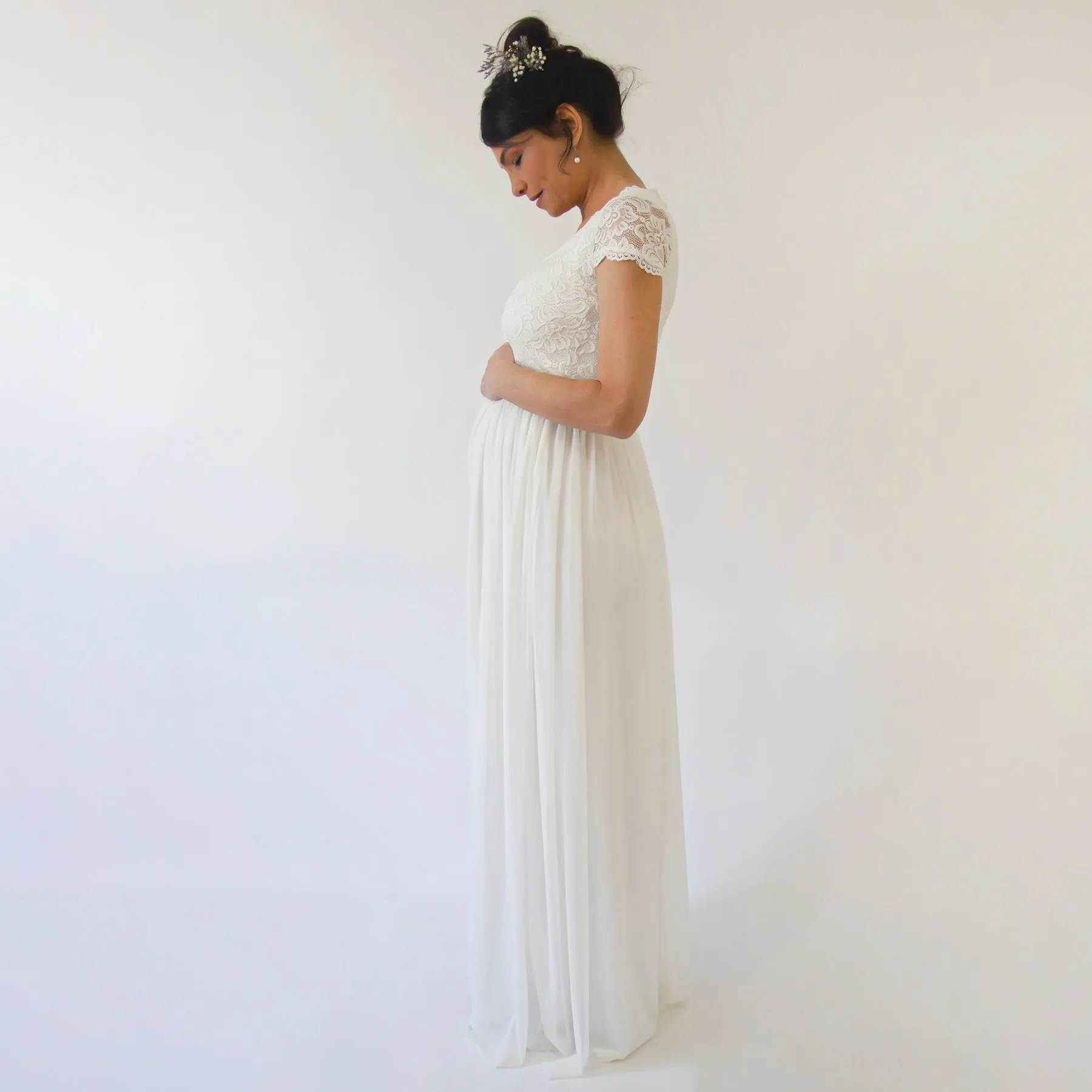 Maternity Cape SleevesDress #7013
