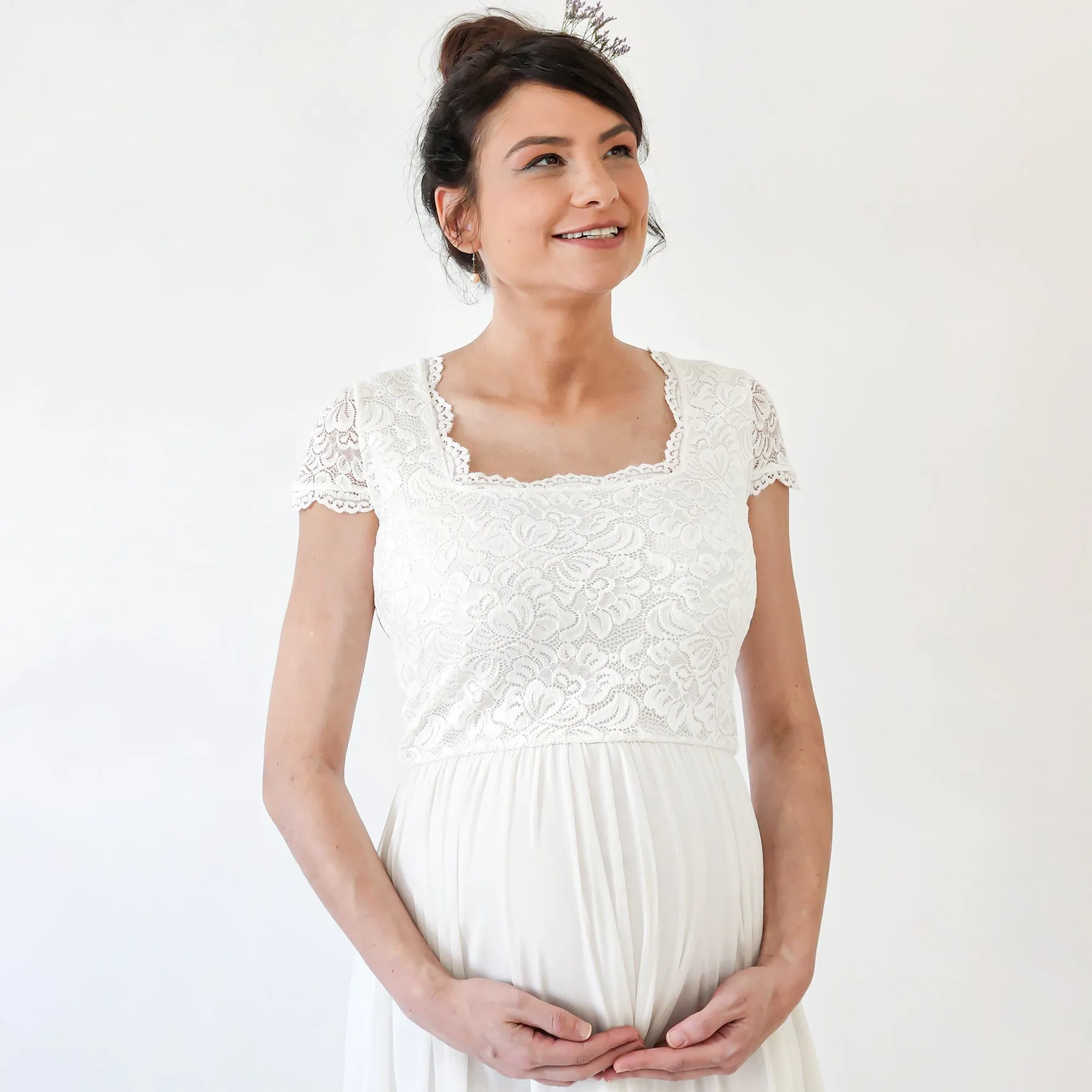 Maternity Cape SleevesDress #7013