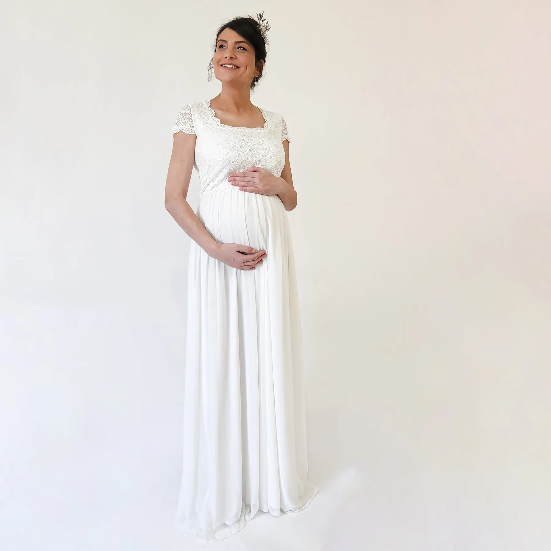 Maternity Cape SleevesDress #7013