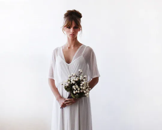 Maternity Chiffon Mesh Dress #1027