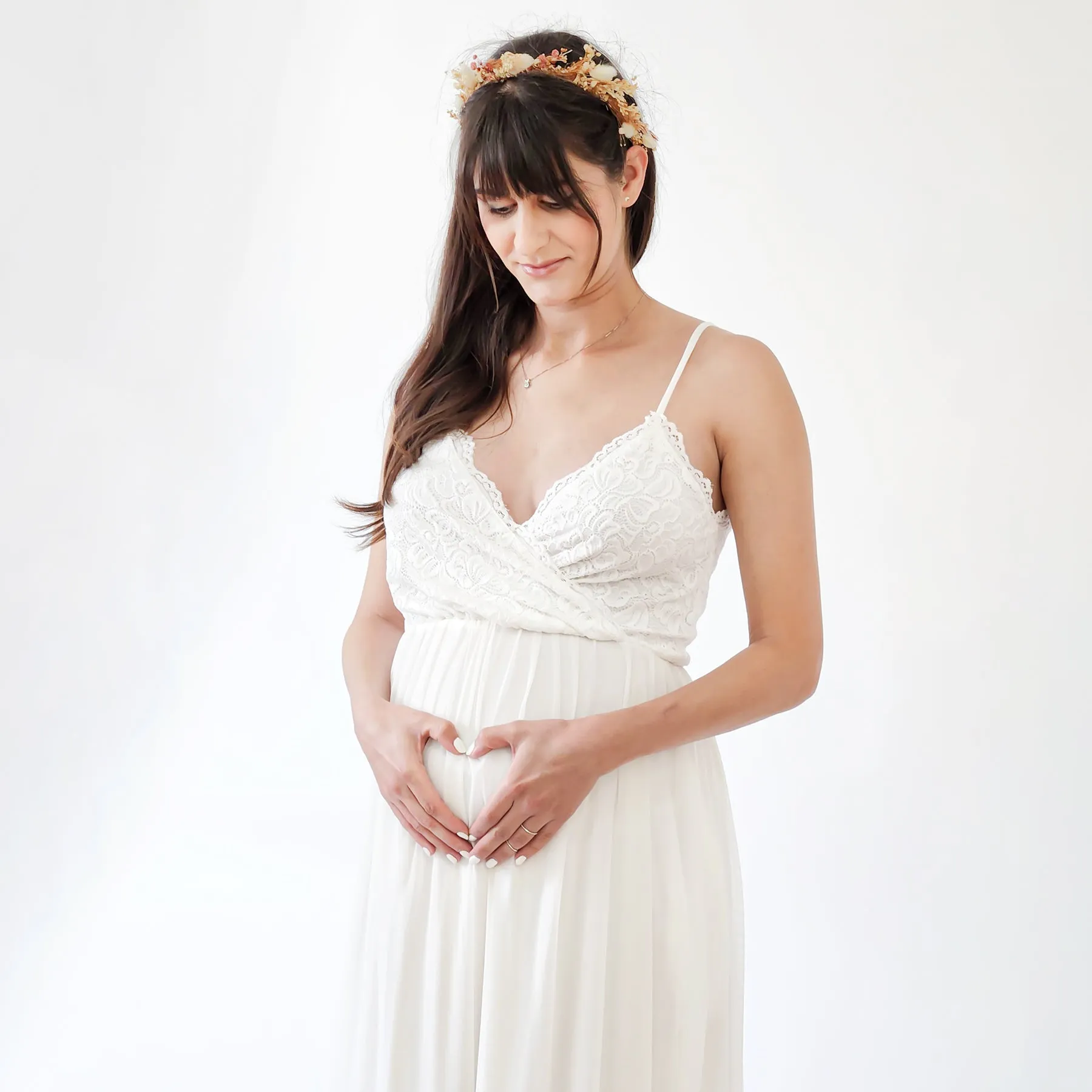 Maternity Chiffon Mesh Dress  #7015