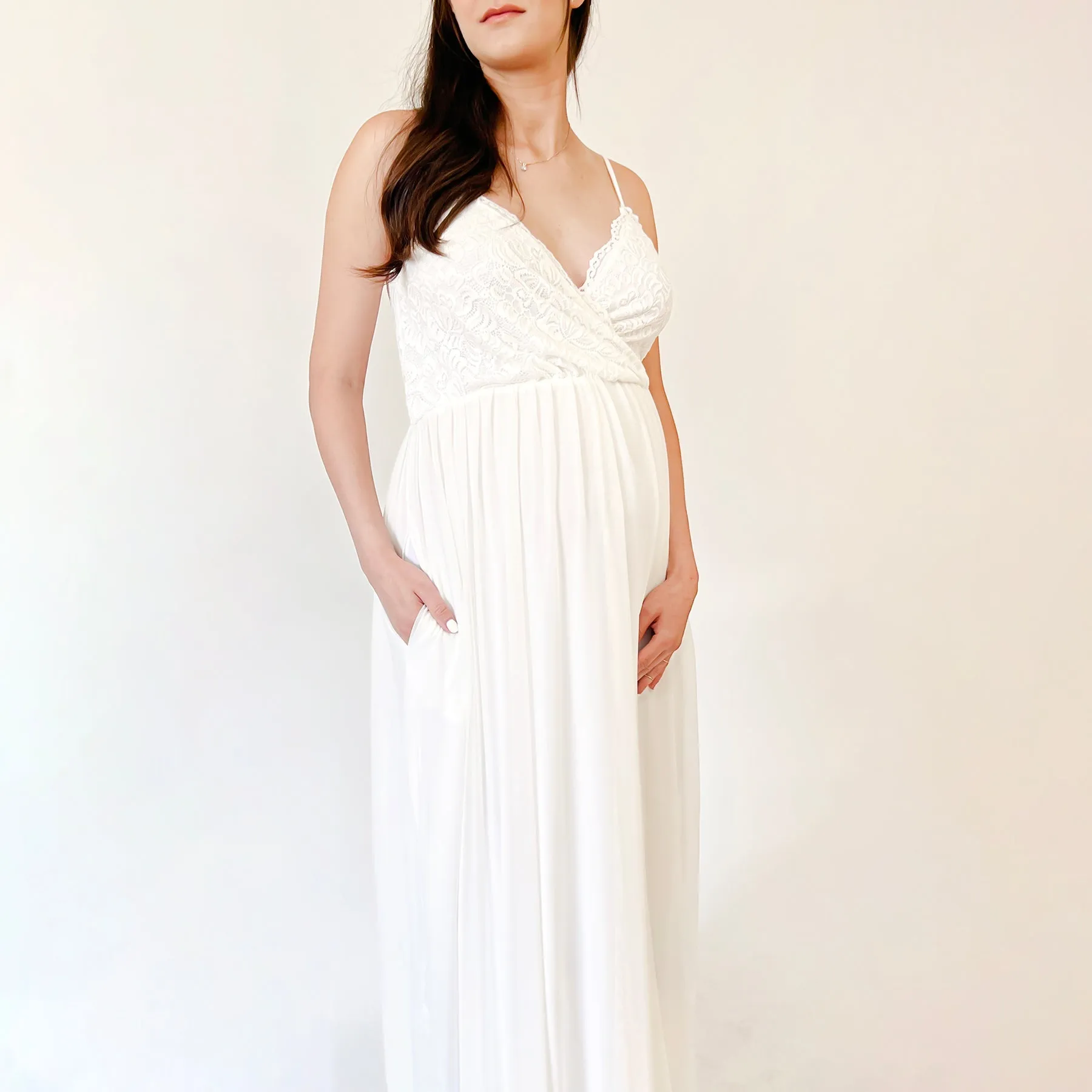 Maternity Chiffon Mesh Dress  #7015