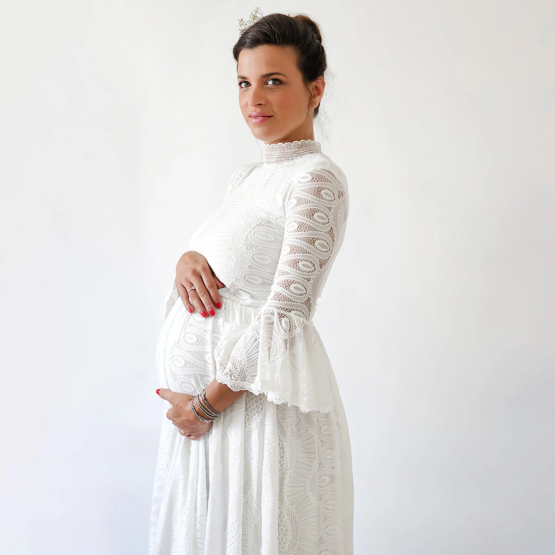 Maternity Dress With a Train  #7012