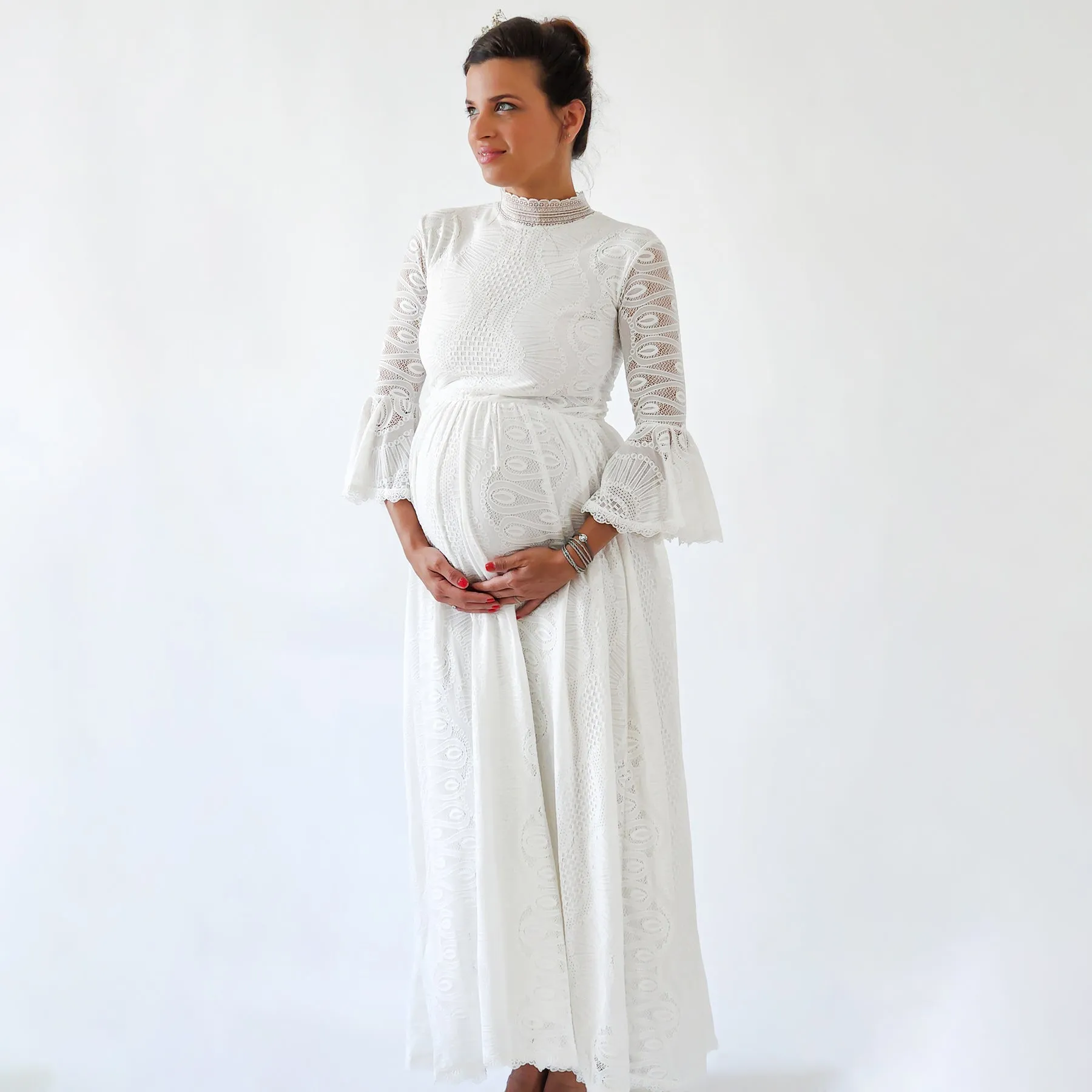 Maternity Dress With a Train  #7012