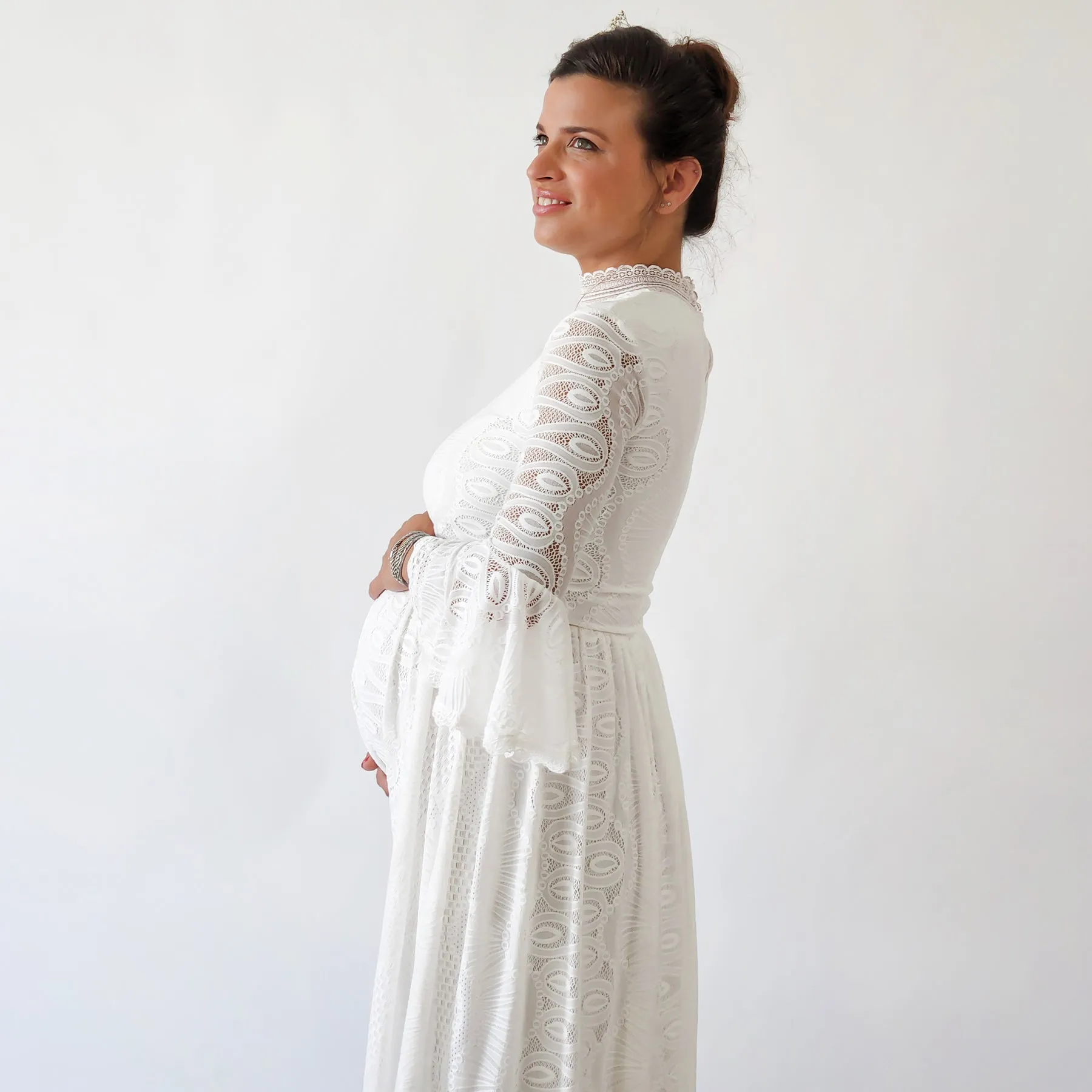 Maternity Dress With a Train  #7012