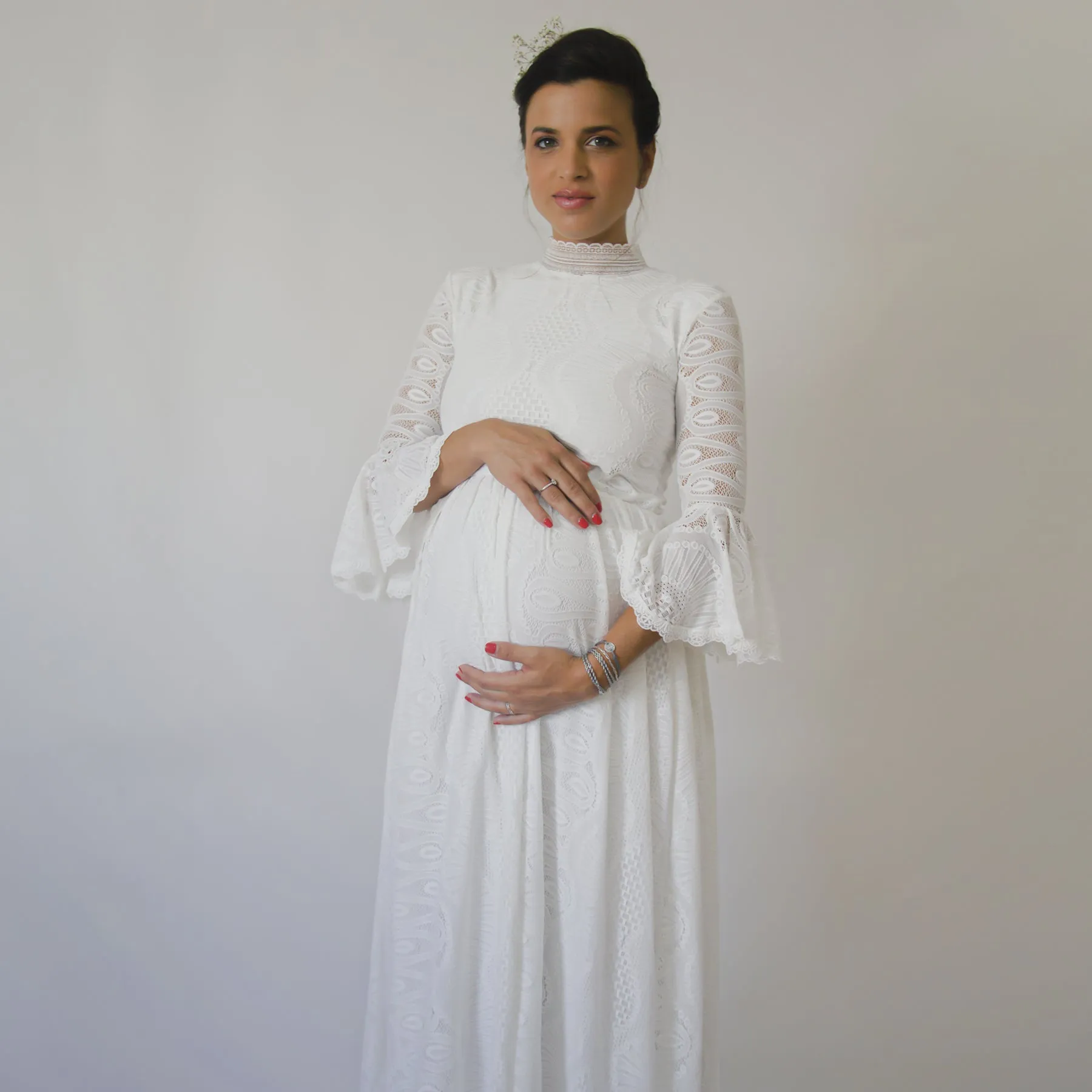 Maternity Dress With a Train  #7012